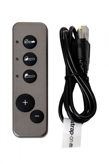 Черный безремневой вибрострапон Silicone Bendable Strap-On - size XL - Strap-on-me - купить с доставкой в Нижневартовске