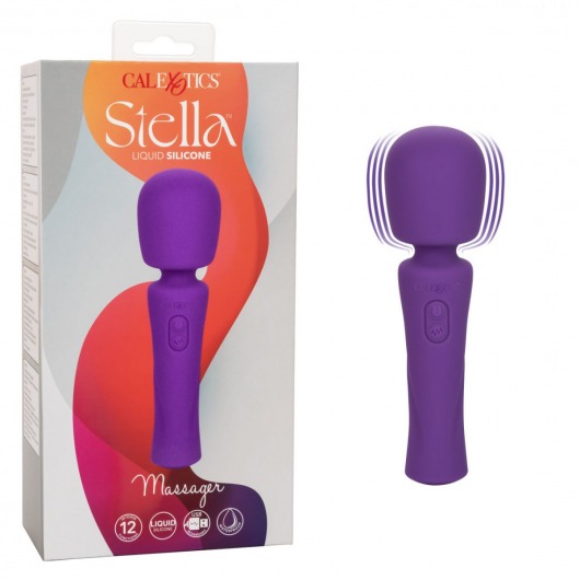 Фиолетовый ванд Stella Liquid Silicone Massager - 17,25 см. - California Exotic Novelties