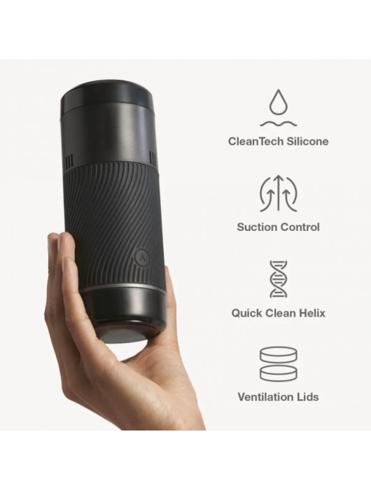 Черный мастурбатор с контролем всасывания Arcwave Pow Stroker - Arcwave - в Нижневартовске купить с доставкой