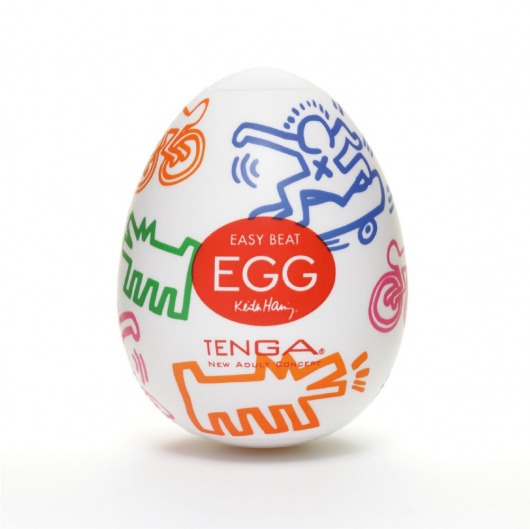 Мастурбатор-яйцо Keith Haring EGG STREET - Tenga - в Нижневартовске купить с доставкой