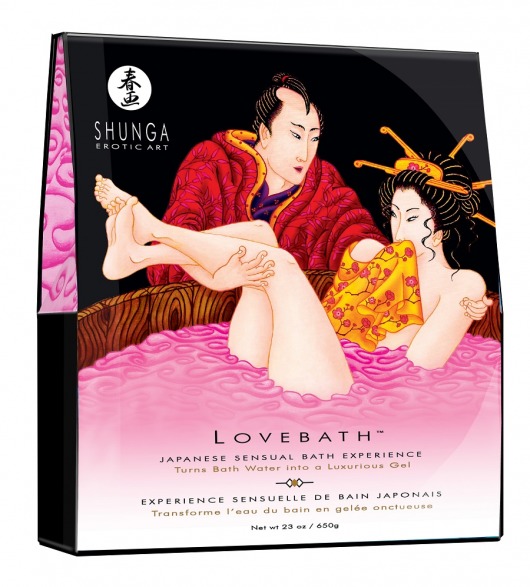 Соль для ванны Lovebath Dragon Fruit, превращающая воду в гель - 650 гр. - Shunga - купить с доставкой в Нижневартовске