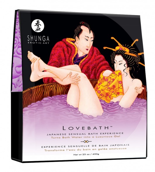 Соль для ванны Lovebath Sensual lotus, превращающая воду в гель - 650 гр. - Shunga - купить с доставкой в Нижневартовске