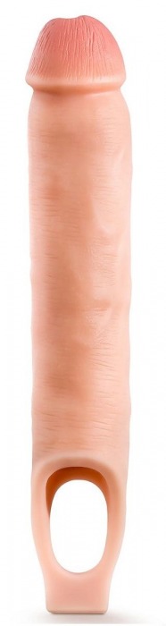 Телесная насадка-удлинитель 11.5 Inch Silicone Cock Sheath Penis Extender - 29,2 см. - Blush Novelties - в Нижневартовске купить с доставкой