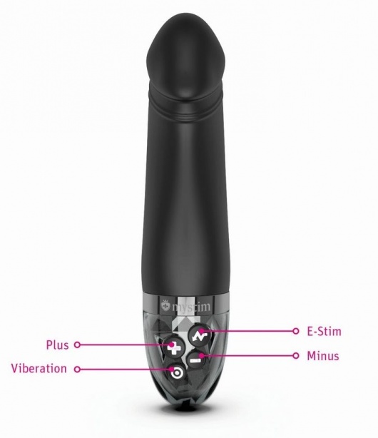 Черный вибратор с электростимуляцией Real Deal Neal - 16,5 см. - MyStim - купить с доставкой в Нижневартовске