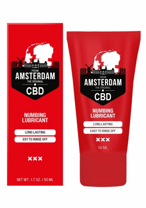 Пролонгирующий лубрикант Numbing CBD from Amsterdam - 50 мл. - Shots Media BV - купить с доставкой в Нижневартовске