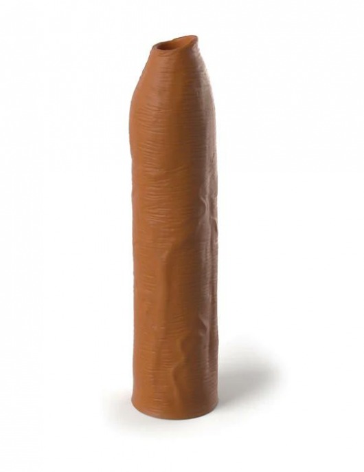 Кофейная насадка-удлинитель Uncut Silicone Penis Enhancer - 17,8 см. - Pipedream - в Нижневартовске купить с доставкой