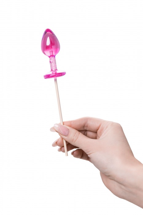 Розовый леденец  в форме анальной втулки со вкусом айриш крим - 29 гр. - Sosuчki - купить с доставкой в Нижневартовске