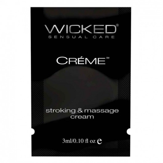 Крем для массажа и мастурбации Wicked Stroking and Massage Creme - 3 мл. - Wicked - купить с доставкой в Нижневартовске