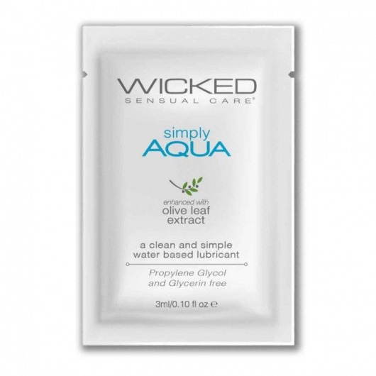 Легкий лубрикант на водной основе Wicked Simply AQUA - 3 мл. - Wicked - купить с доставкой в Нижневартовске