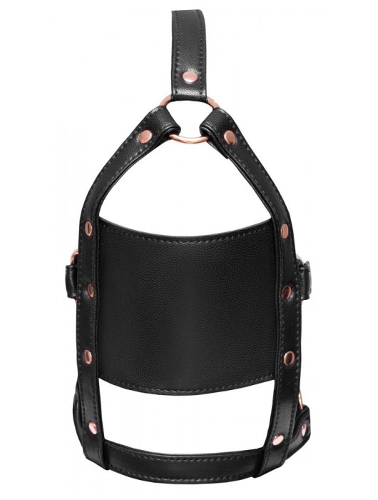 Черный намордник с кляпом-шаром Head Harness With A Gag - Orion - купить с доставкой в Нижневартовске