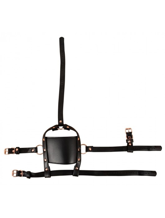 Черный намордник с кляпом-шаром Head Harness With A Gag - Orion - купить с доставкой в Нижневартовске