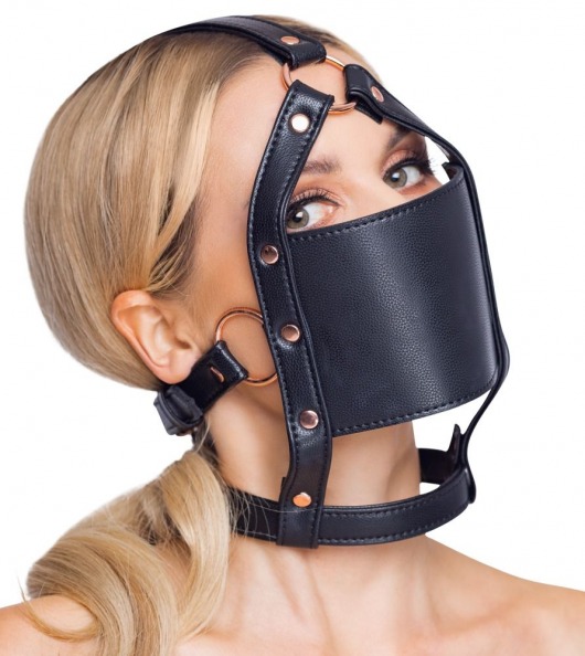 Черный намордник с кляпом-шаром Head Harness With A Gag - Orion - купить с доставкой в Нижневартовске