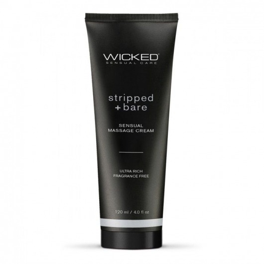 Массажный легкий крем WICKED Stripped plus Bare - 120 мл. - Wicked - купить с доставкой в Нижневартовске