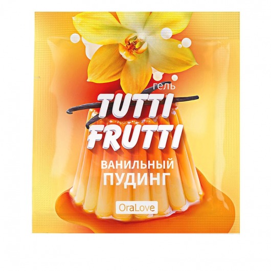 Пробник гель-смазки Tutti-frutti со вкусом ванильного пудинга - 4 гр. - Биоритм - купить с доставкой в Нижневартовске