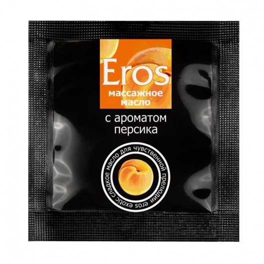 Саше массажного масла Eros exotic с ароматом персика - 4 гр. - Биоритм - купить с доставкой в Нижневартовске