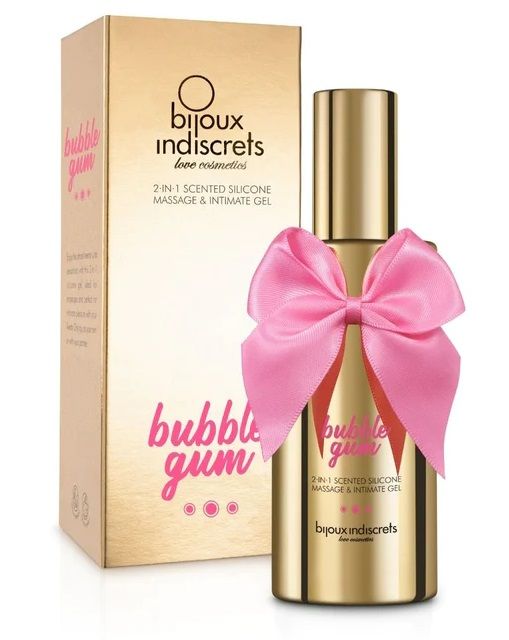 Гель с ароматом жвачки Bubblegum 2-in-1 Scented Silicone Massage And Intimate Gel - 100 мл. - Bijoux Indiscrets - купить с доставкой в Нижневартовске
