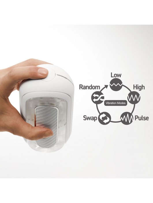 Белый мастурбатор Tenga Flip Zero Gravity с вибрацией - Tenga - в Нижневартовске купить с доставкой