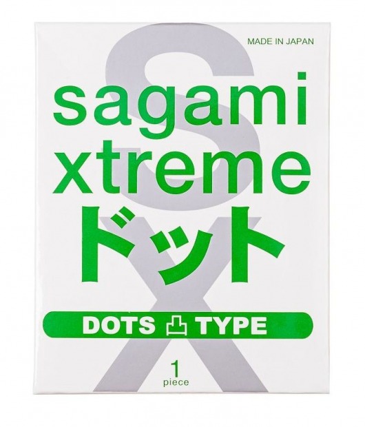 Презерватив Sagami Xtreme Type-E с точками - 1 шт. - Sagami - купить с доставкой в Нижневартовске