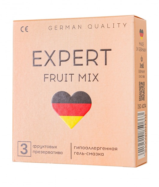 Ароматизированные презервативы EXPERT Fruit Mix - 3 шт. - Expert - купить с доставкой в Нижневартовске