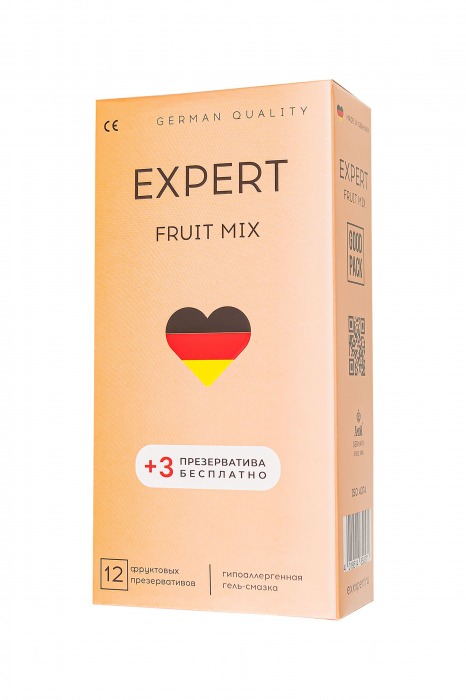 Ароматизированные презервативы EXPERT Fruit Mix - 12 шт.(+3 в подарок) - Expert - купить с доставкой в Нижневартовске