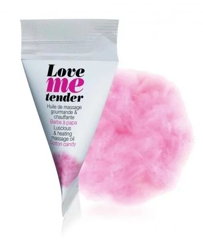 Съедобное согревающее массажное масло Love Me Tender Cotton Candy с ароматом сладкой ваты - 10 мл. - Love to Love - купить с доставкой в Нижневартовске