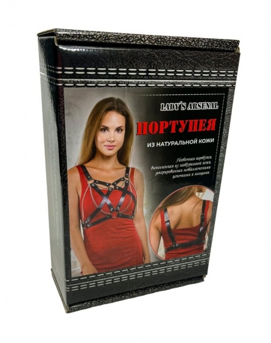 Портупея из натуральной кожи с цепочками - БДСМ Арсенал - купить с доставкой в Нижневартовске