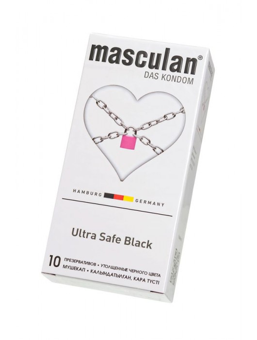 Ультрапрочные презервативы Masculan Ultra Safe Black - 10 шт. - Masculan - купить с доставкой в Нижневартовске