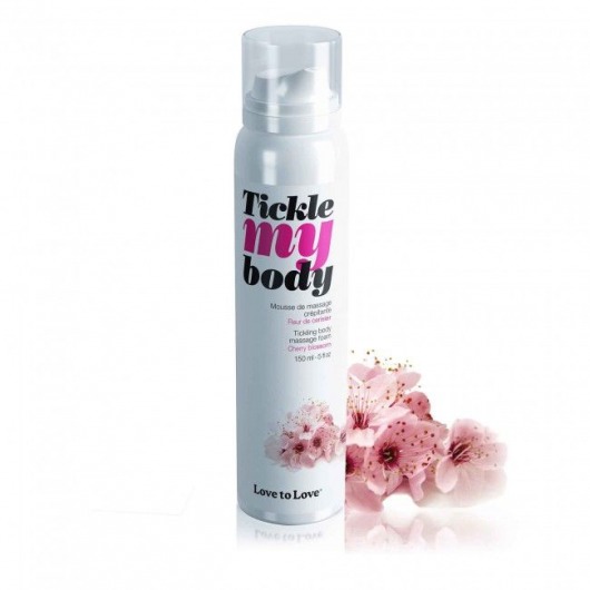 Массажная хрустящая пенка Tickle My Body Cherry Blossom с ароматом вишневого цвета - 150 мл. - Love to Love - купить с доставкой в Нижневартовске