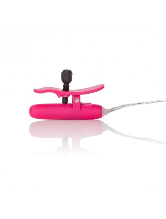 Розовые зажимы на соски с нагревательным эффектом с вибрацией Heated Nipple Teasers - California Exotic Novelties
