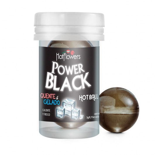 Интимный гель Power Black Hot Ball с охлаждающе-разогревающим эффектом (2 шарика по 3 гр.) - HotFlowers - купить с доставкой в Нижневартовске