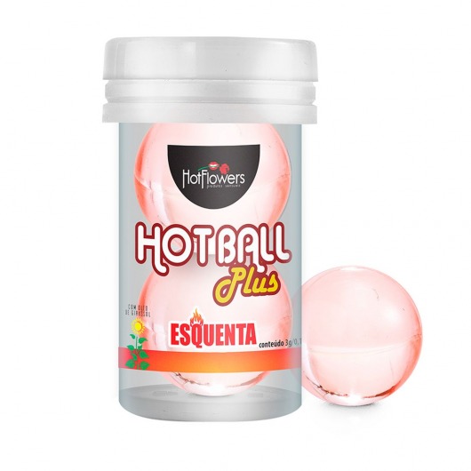 Лубрикант на масляной основе Hot Ball Plus с разогревающим эффектом (2 шарика по 3 гр.) - HotFlowers - купить с доставкой в Нижневартовске