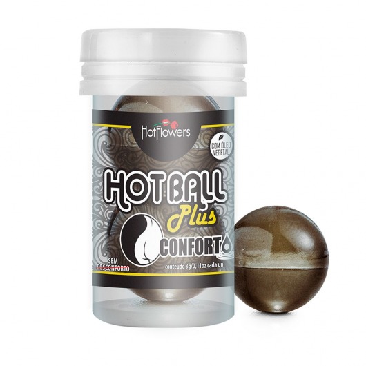 Анальный лубрикант на масляной основе Hot Ball Plus Conforto (2 шарика по 3 гр.) - HotFlowers - купить с доставкой в Нижневартовске