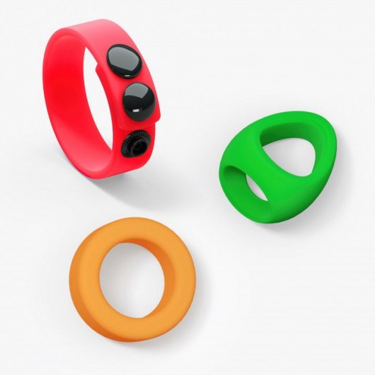 Набор из 3 разноцветных эрекционных колец Kit Neon Ring - Love to Love - в Нижневартовске купить с доставкой