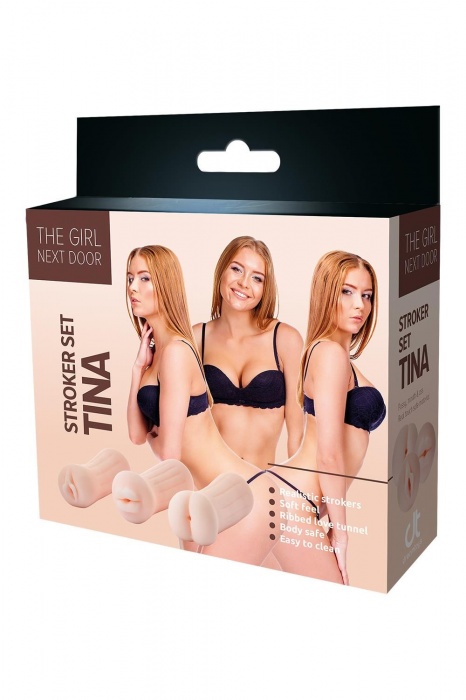 Набор из 3 мастурбаторов The Girl Next Door Tina - Dream Toys - в Нижневартовске купить с доставкой