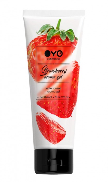 Лубрикант на водной основе OYO Aroma Gel Strawberry с ароматом клубники - 75 мл. - OYO - купить с доставкой в Нижневартовске