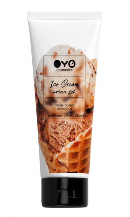 Лубрикант на водной основе OYO Aroma Gel Ice Cream с ароматом пломбира - 75 мл. - OYO - купить с доставкой в Нижневартовске