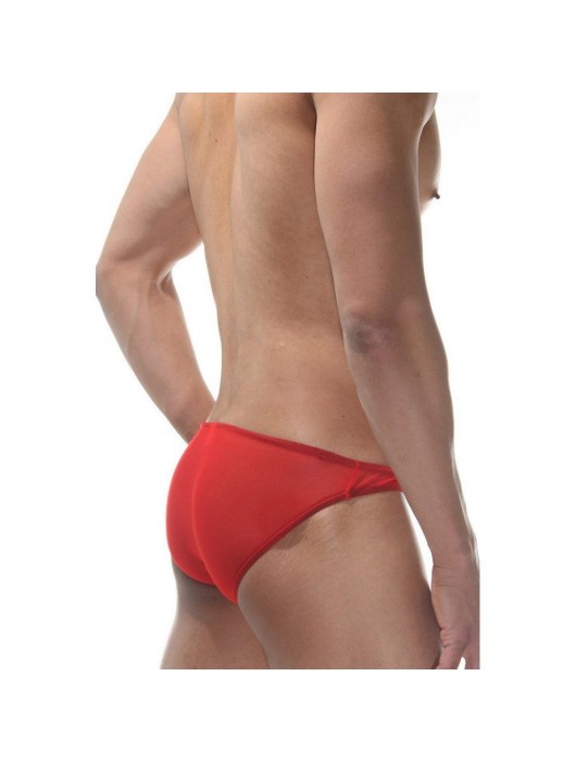 Красные мужские трусы-слипы из полупрозрачного материала - Don Moris купить с доставкой