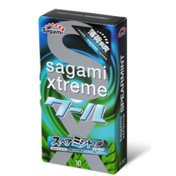 Презервативы Sagami Xtreme Mint с ароматом мяты - 10 шт. - Sagami - купить с доставкой в Нижневартовске