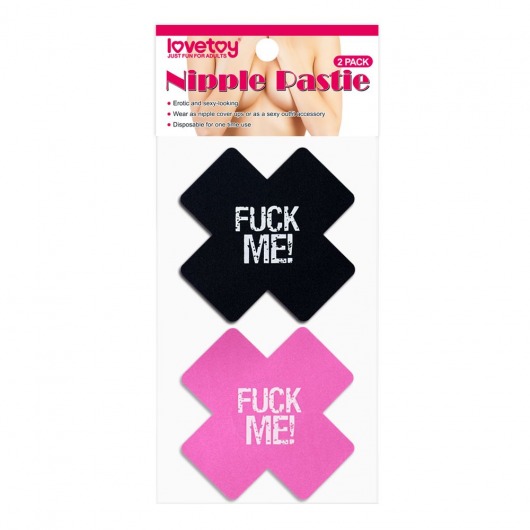 Набор из 2 пар пэстисов Cross Pattern Nipple Pasties - Lovetoy - купить с доставкой в Нижневартовске