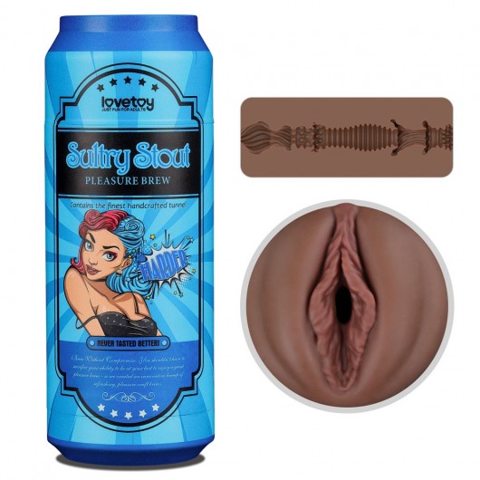 Коричневый мастурбатор-вагина Pleasure Brew Masturbator-Sultry Stout в банке - Lovetoy - в Нижневартовске купить с доставкой