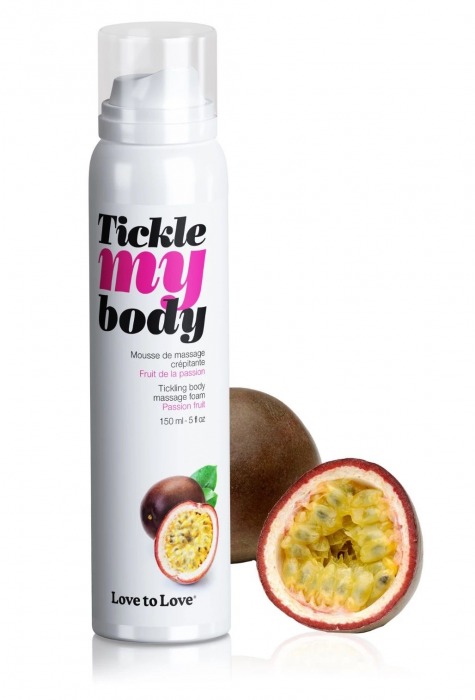 Массажная хрустящая пенка Tickle my body с ароматом маракуйи - 150 мл. - Love to Love - купить с доставкой в Нижневартовске