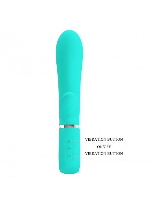 Бирюзовый вибростимулятор-кролик Thomas - 20,5 см. - Baile