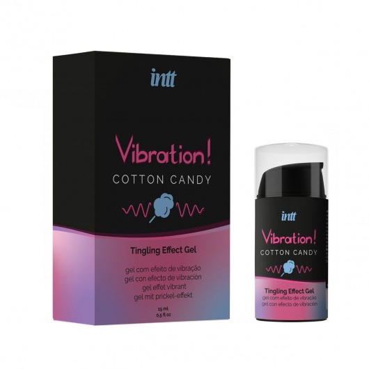 Жидкий вибратор Vibration Cotton Candy с ароматом сахарной ваты - 15 мл. - INTT - купить с доставкой в Нижневартовске