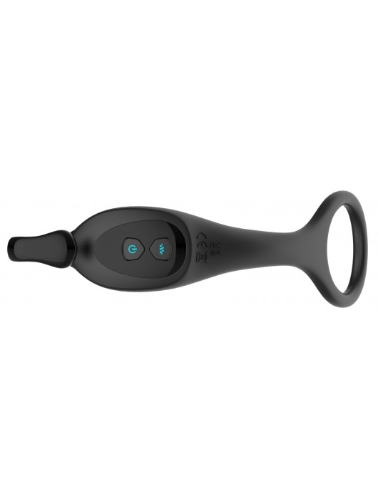 Черный пульсирующимй массажер простаты с вибрацией и пультом ДУ - 17,1 см. - Secwell - в Нижневартовске купить с доставкой