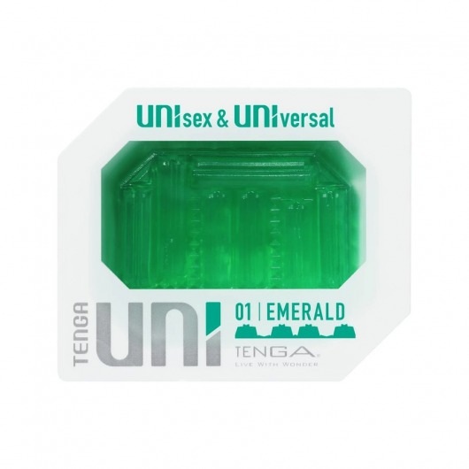 Зеленый мастурбатор-стимулятор Tenga Uni Emerald - Tenga - в Нижневартовске купить с доставкой