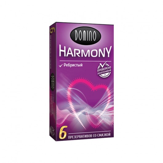 Презервативы с рёбрышками Domino Harmony - 6 шт. - Domino - купить с доставкой в Нижневартовске