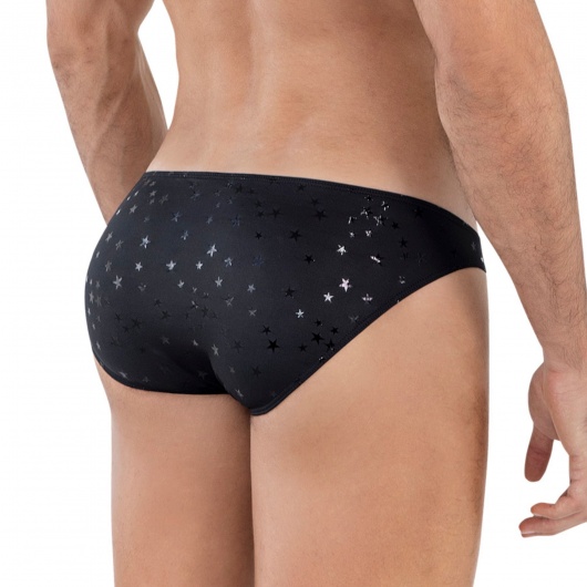 Черные трусы-слипы со звездочками Illusion Brief Bikini - Clever Masculine Underwear купить с доставкой