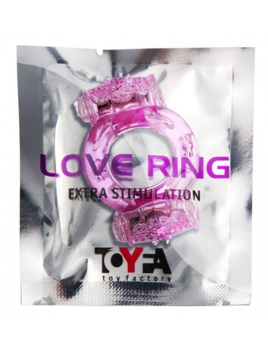 Розовое виброкольцо с двумя батарейками - Toyfa Basic - в Нижневартовске купить с доставкой
