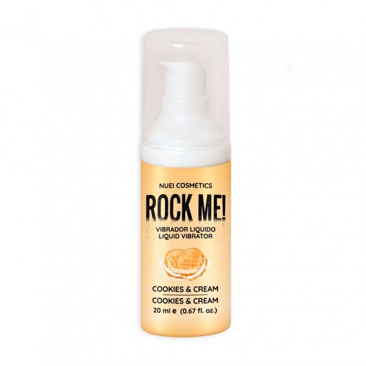 Жидкий вибратор Nuei Rock Me! с ароматом печенья и сливок - 20 мл. - Nuei cosmetics - купить с доставкой в Нижневартовске