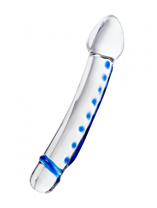 Двусторонний прозрачный фаллос из стекла - 19 см. - Sexus